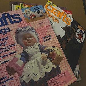 20 craft books vintage pattern bundle 80s 90s magazine art supplies